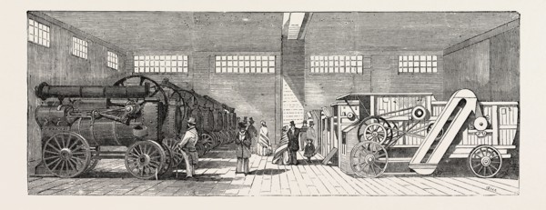 PORTABLE STEAM ENGINES AND THRASHING MACHINES, AT THE SMITHFIELD CLUB CATTLE SHOW, IN THE