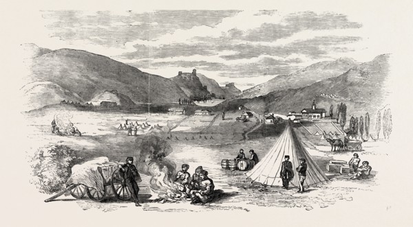 THE CRIMEAN WAR: BALACLAVA, THE SCENE OF THE SUCCESSFUL CAVALRY CHARGE, 1854