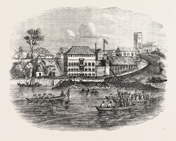 DEPARTURE OF THE EX-GOVERNOR FROM FREETOWN, SIERRA LEONE, 1854