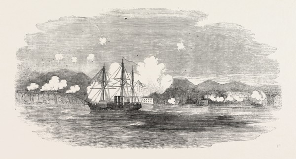 THE CRIMEAN WAR: THE VALOROUS CHASING RUSSIAN STEAMERS INTO SEBASTOPOL, 1854