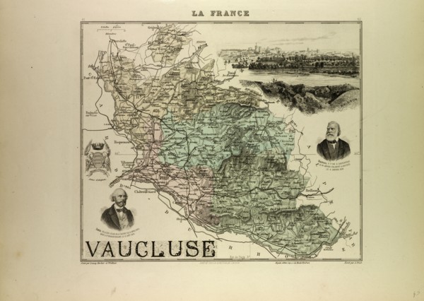MAP OF VAUCLUSE, 1896, FRANCE