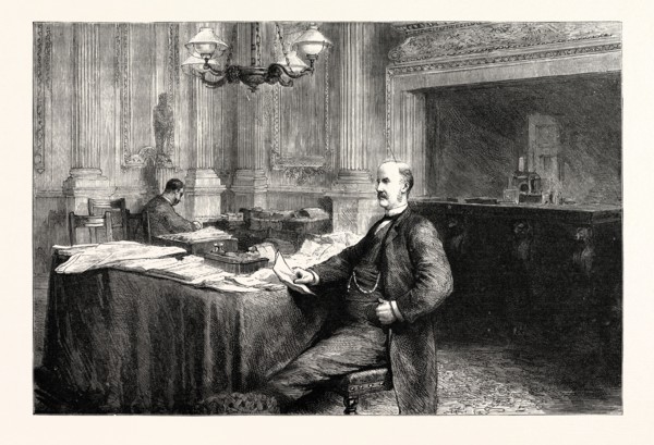 THE LORD MAYOR AT HOME, THE PARLOUR AT THE MANSION HOUSE, LONDON, UK
