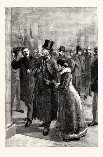 THE ARREST OF MESSRS. O'BRIEN AND DILLON ON THEIR ARRIVAL AT FOLKESTONE, UK