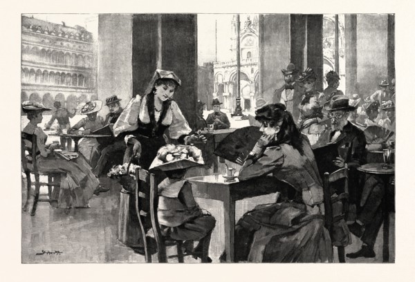 AFTERNOON IN THE PIAZZA SAN MARCO, VENICE, THE CAFÃƒâ€° FLORIAN, ITALY