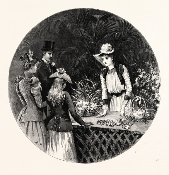 THE KERMESSE AT NICE: SELLING FLOWERS FOR THE POOR, FRANCE