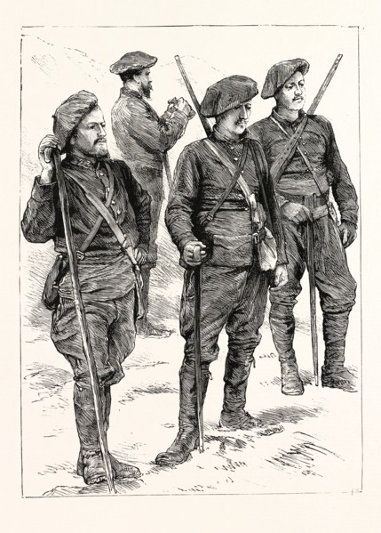 THE QUEEN'S VISIT TO GRASSE, THE TWENTY-FIFTH BATTALION OF CHASSEURS A PIED AT WORK AMONG THE