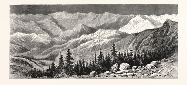 ENGLAND'S LITTLE WARS: VIEW OF THE PRINCIPAL PEAKS OF THE BLACK MOUNTAIN, NORTHERN INDIA, WHERE A