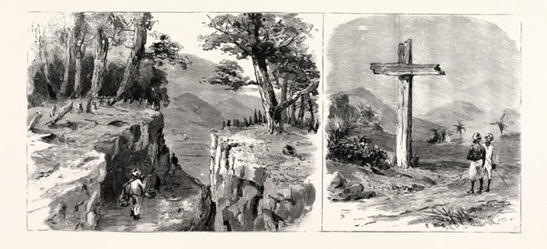 GENERAL WOLSELEY'S EXPEDITION AGAINST THE TSAWBWA OF WUNTHO, UPPER BURMA: Interior of Stockade at