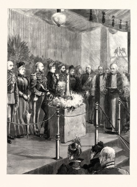 THE OPENING OF THE ROYAL NAVAL EXHIBITION BY THE PRINCE AND PRINCESS OF WALES: THE ARCHBISHOP OF