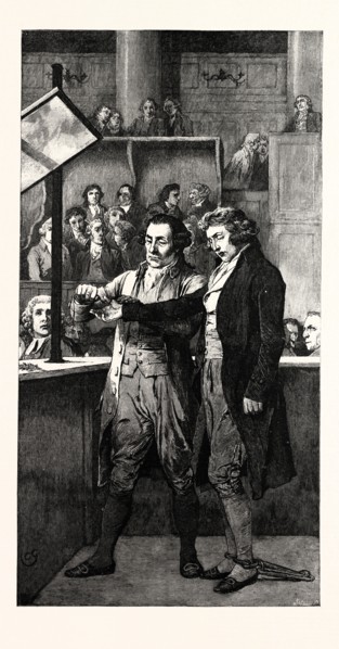 When the judge came to the last words he slipped a noose of twine, or thin string, over my thumb,