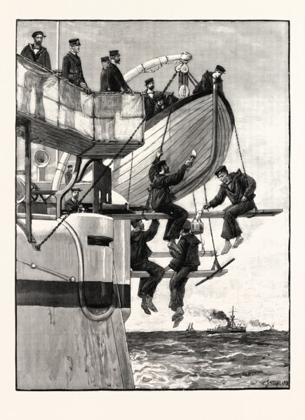THEIR SWEETHEART'S TOILET, RE-PAINTING A MAN-OF-WAR ON NEARING PORT AFTER A CRUISE