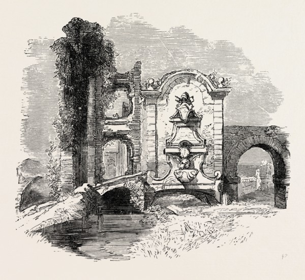 RUINED FOUNTAIN ON THE CAMPAGNA. Italy