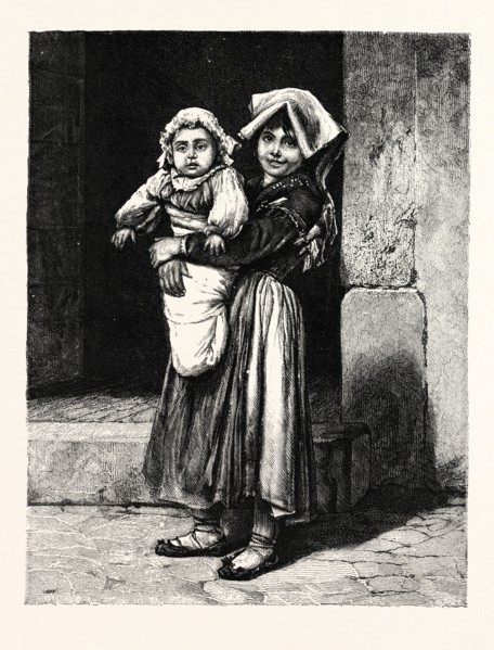 PEASANT CHILDREN OF THE CAMPAGNA. Italy
