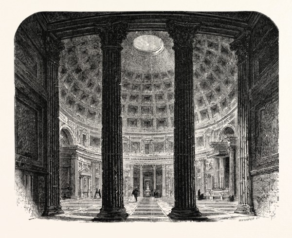 INTERIOR OF THE PANTHEON. Rome, Italy