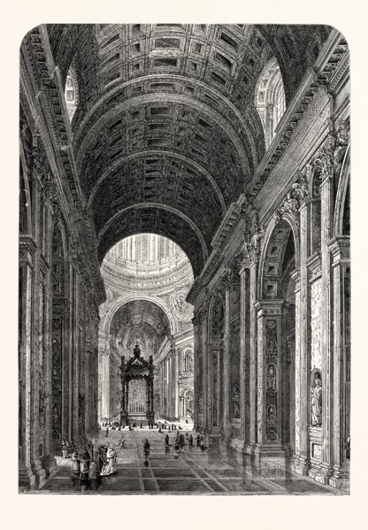 INTERIOR OF ST, PETER'S, Rome, Italy