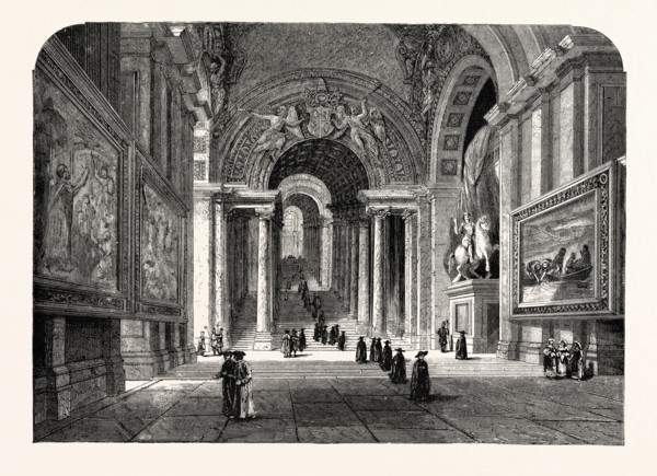 THE SCALA REGIA OF THE VATICAN. Rome, Italy