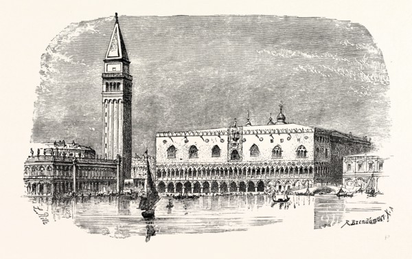 CAMPANILE OF ST. MARK'S, AND PALACE OF THE DOGES, VENICE