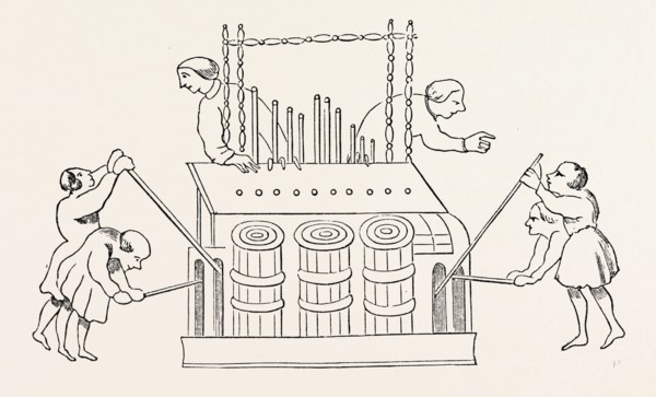 GRAND ORGAN, WITH BELLOWS, AND DOUBLE KEYBOARD