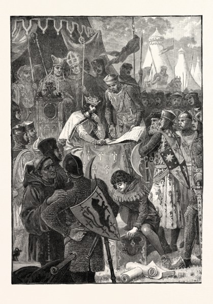 KING JOHN SIGNING THE GREAT CHARTER