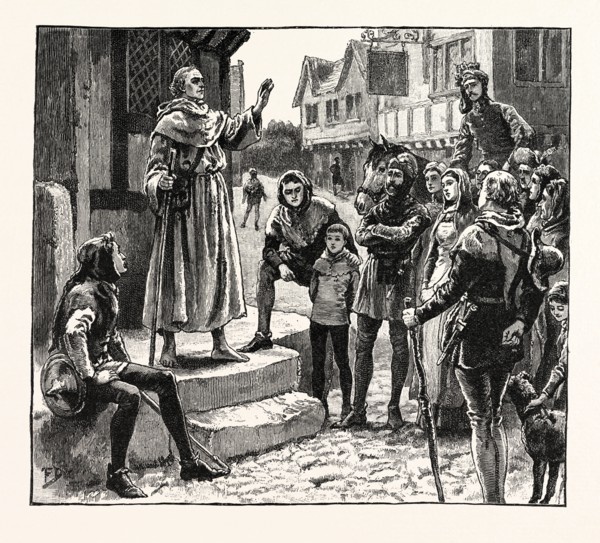 ONE OF WYCLIFFE'S "POOR PRIESTS" PREACHING TO THE PEOPLE