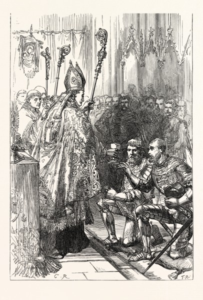 THE DUKES OF ORLEANS AND BURGUNDY AT THE CHURCH OF THE AUGUSTINES