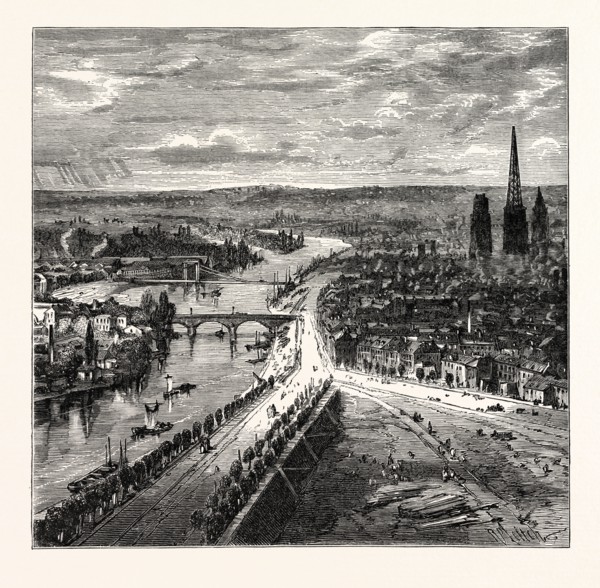 VIEW OF ROUEN, FROM ST. CATHERINE'S HILL.