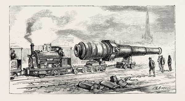 MOVING A HUNDRED-AND-TEN TON GUN.