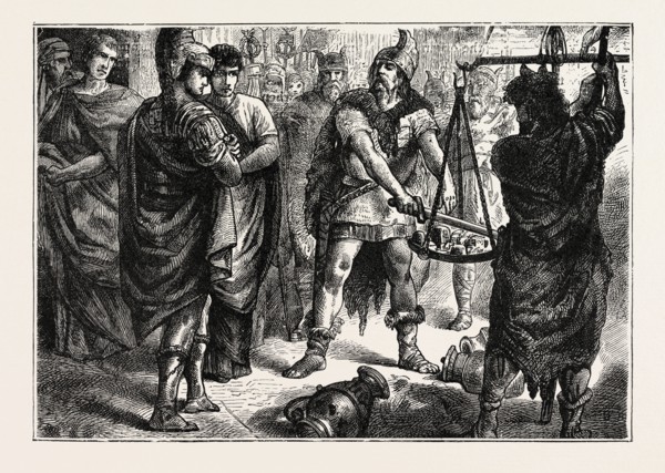"VAE VICTIS!" THE BARBARIAN'S SWORD TURNS THE SCALE