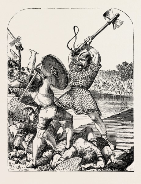 NORTHMEN WARRIORS IN COMBAT.