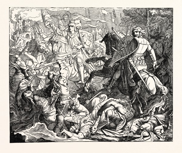VICTORY OF OTTO THE GREAT OVER THE HUNGARIANS AT THE LECH
