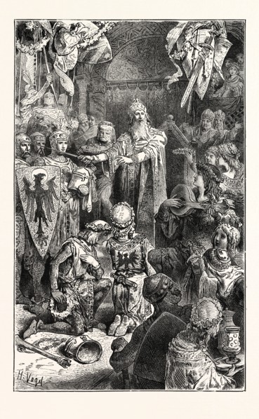 THE GREAT EMPEROR FREDERICK BARBAROSSA HOLDS HIS COURT AT MAYENCE.