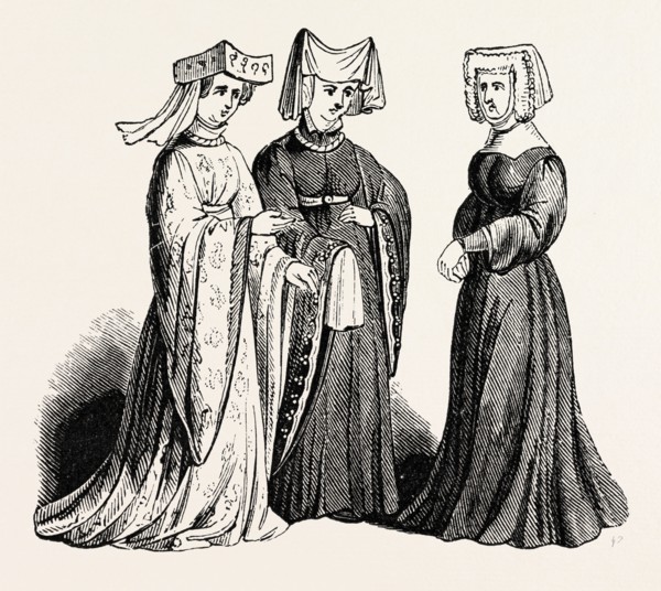 COSTUME OF NOBLEWOMEN. TIME OF EDWARD I. AND EDWARD II.