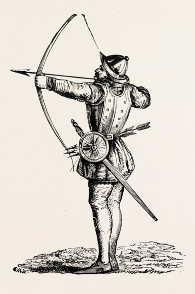 ENGLISH ARCHER WITH LONG-BOW.