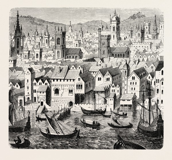 THE STEELYARD DEPOT OF THE HANSEATIC MERCHANTS IN LONDON.