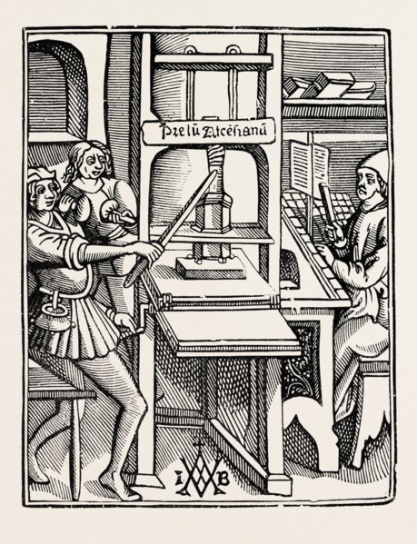 EARLY PRINTING PRESS.