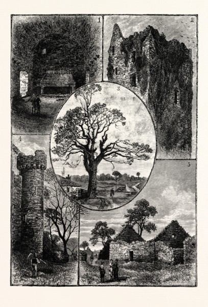 EDINBURGH: CRAIGMILLAR CASTLE; 1. The Hall; 2. The Keep; 3. Queen Mary's Tree; 4. South-west Tower;
