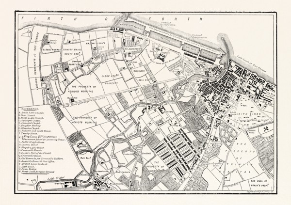 EDINBURGH: PLAN OF LEITH, SHOWING THE PROPOSED NEW DOCKS, 1804