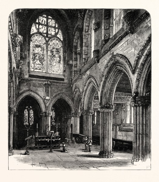 EDINBURGH: ROSLIN CHAPEL: INTERIOR
