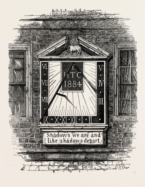 SUN-DIAL IN THE TEMPLE, 1885, LONDON