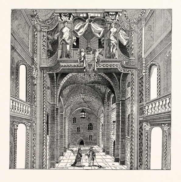 INTERIOR OF THE DUKE'S THEATRE. From Settle's "Empress of Morocco.", LONDON
