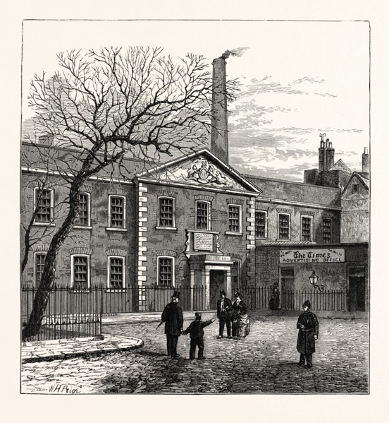PRINTING HOUSE SQUARE AND THE TIMES  OFFICE, 1870, LONDON