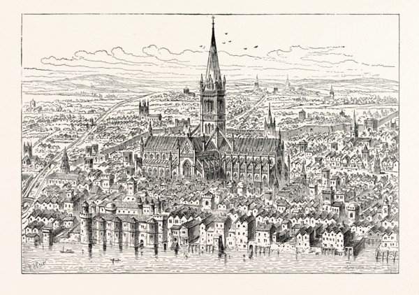 ST. PAUL'S AND THE NEIGHBOURHOOD IN 1540, LONDON