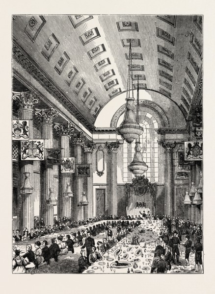 INTERIOR OF THE EGYPTIAN HALL, LONDON