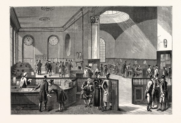 THE SUBSCRIPTION-ROOM AT LLOYD'S, LONDON