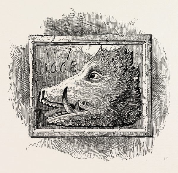 OLD SIGN OF THE "BOAR'S HEAD", LONDON