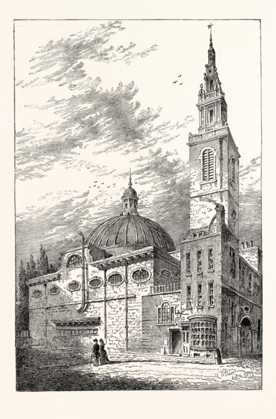 EXTERIOR OF ST. STEPHEN'S, WALBROOK, IN 1700, LONDON