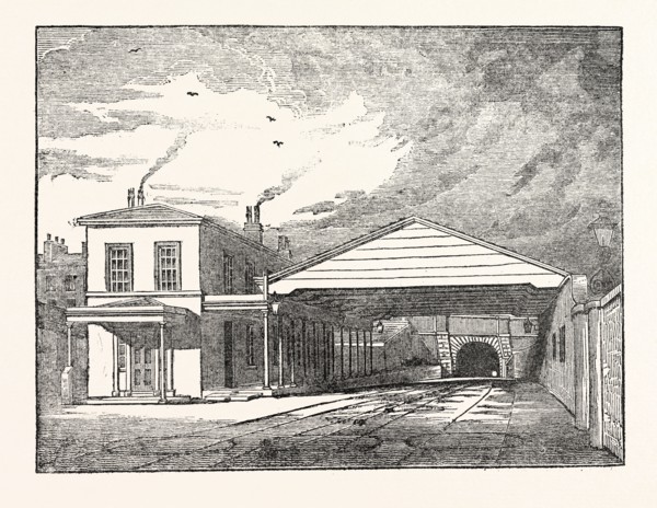 THE MANCHESTER AND LIVERPOOL RAILWAY: Entrance of the Tunnel at Edge Hill