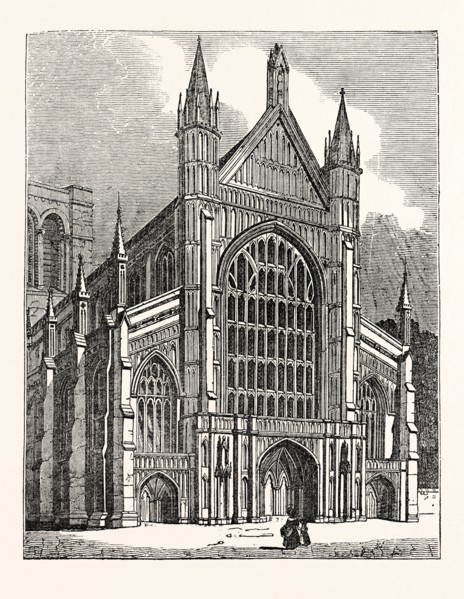 North-west view of the Cathedral at Winchester