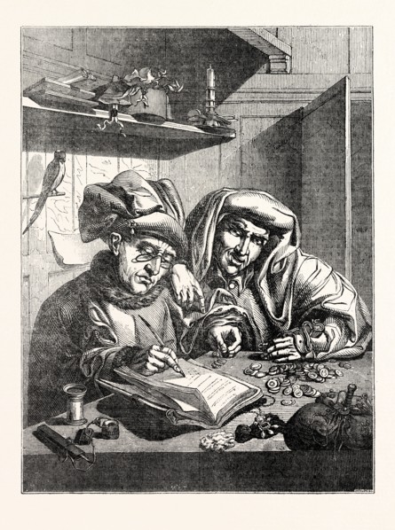 The Misers, at Windsor Castle: by Quentin Messys, or Matsys
