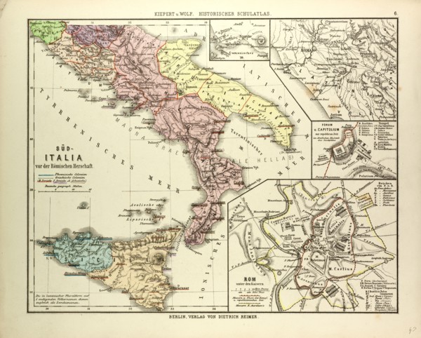 MAP OF SOUTHERN ITALY BEFORE THE ROMAN EMPIRE